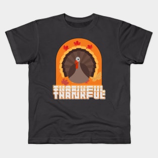 Happy Thanksgiving day, thankful, Turkey, for Thanksgiving dinner for family Kids T-Shirt